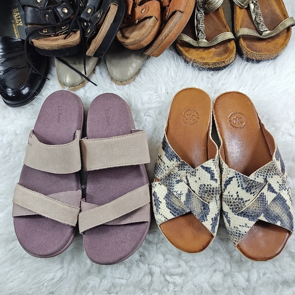 Johnston & Murphy Shoes - Johnston & Murphy Snake Print Leather + L.L. Bean Purple Slides  Bundle Size 8
